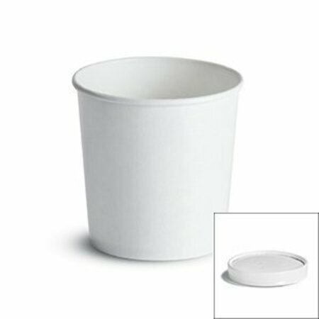 HUHTAMAKI CHINET Chinet 16oz Food container tall white w/vented paper lid, 250PK 71844